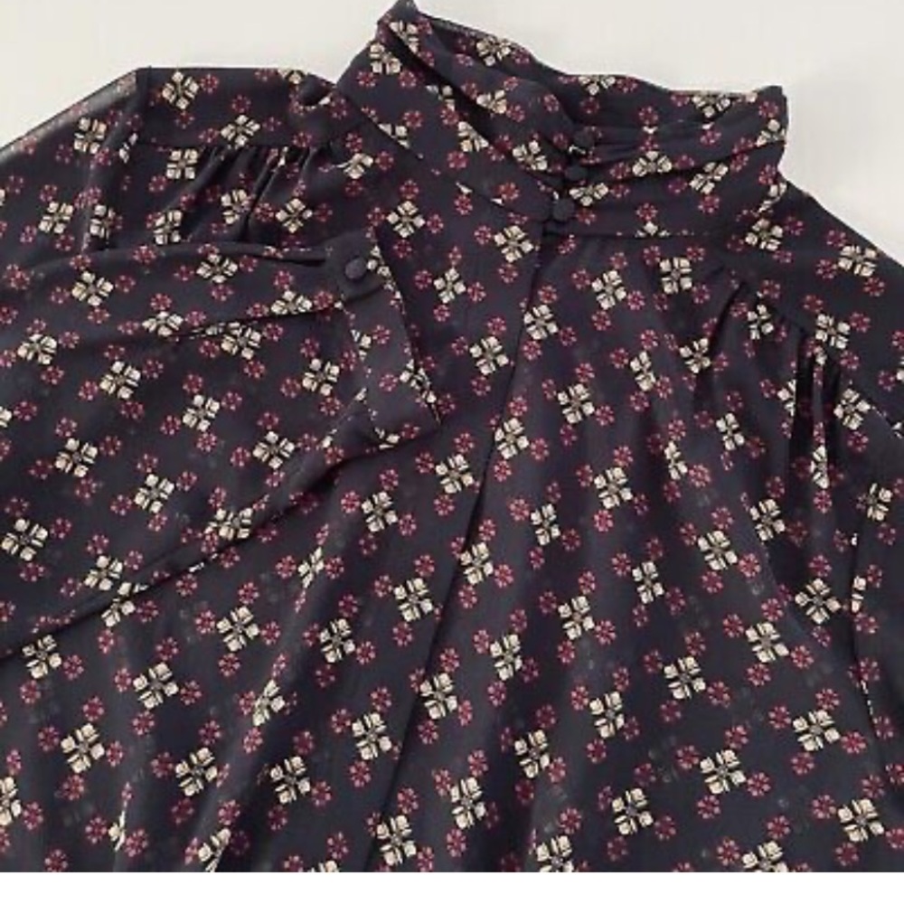 Pendleton Patterned Floral Sheer Button Up - image 1